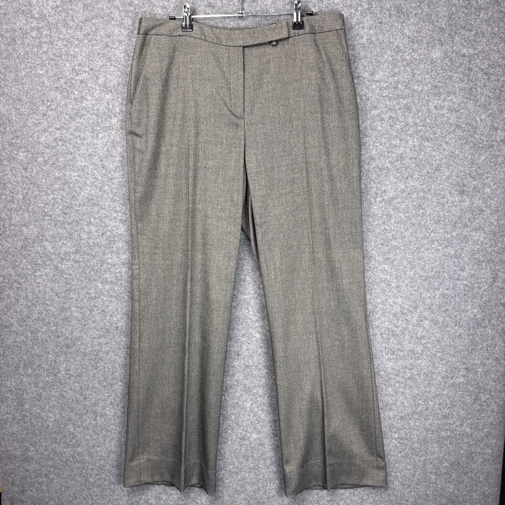 Evan-Picone Grey Stretch Dress Pants Womens 12 Straight Leg Business Casual Work